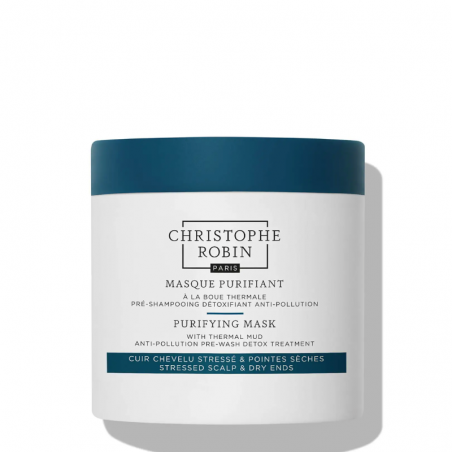 Christophe Robin PURIFYING MASK valomoji plaukų kaukė su terminiu moliu, 250 ml.