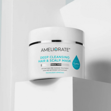 AMELIORATE Deep Cleansing Hair & Scalp Mask giliai valanti galvos ir plaukų kaukė, 225 ml.