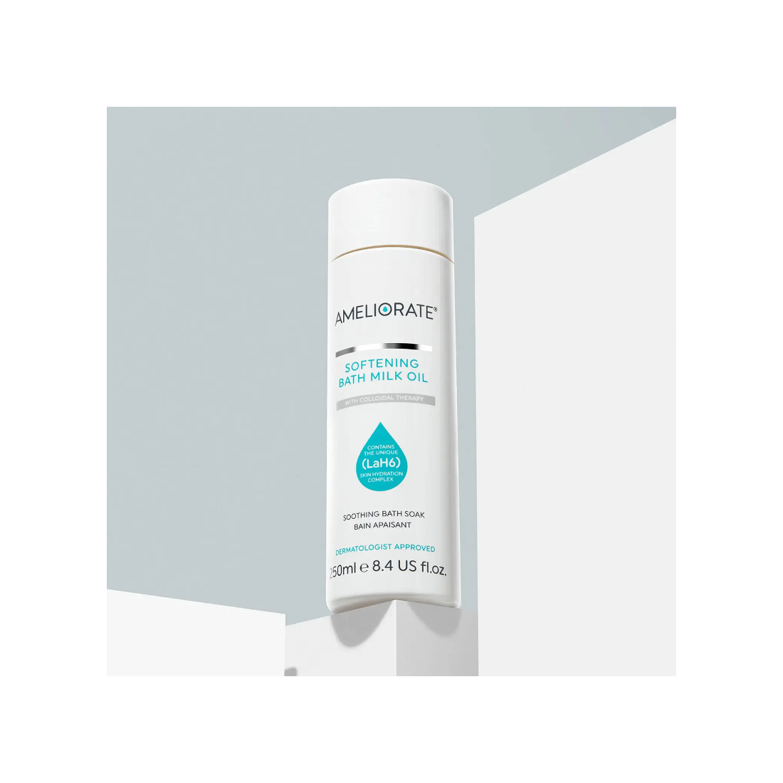 Klinikiniais tyrimais paremtas AMELIORATE Softening Bath Oil Milk kreminis vonios aliejus, 250 ml.