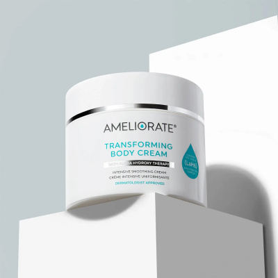 Klinikiniais tyrimais paremtas AMELIORATE Transforming Body Cream maitinantis kūno kremas, 225 ml.