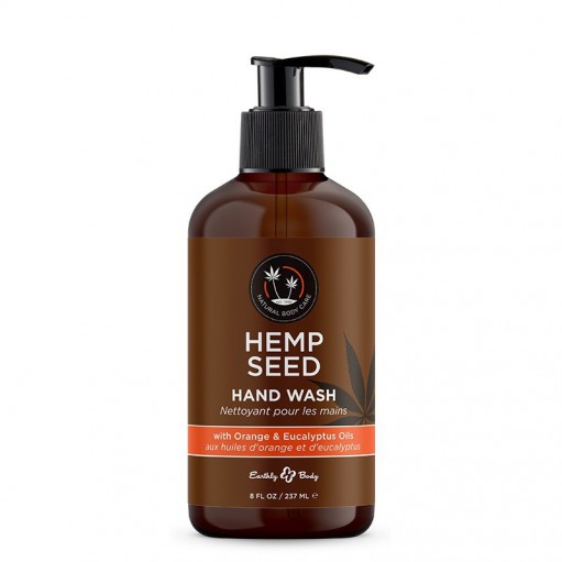 Hemp Seed HAND WASH šveičiamasis rankų prausiklis su apelsinų ir eukalipto aliejais, 237 ml.